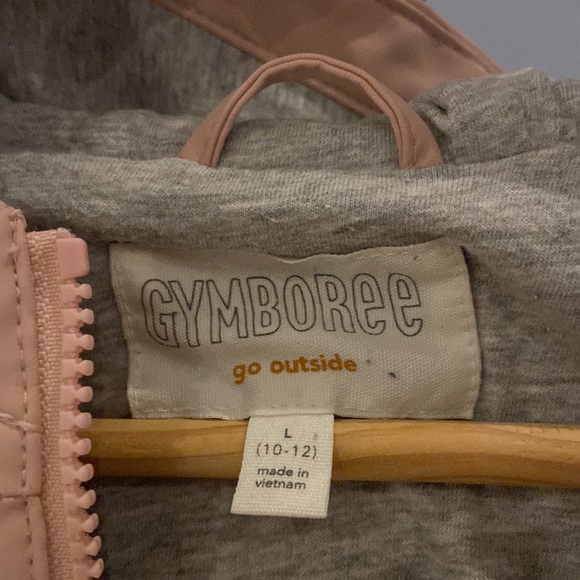 Gymboree girls rain coat. Size: L 10/12. Soft pink outside with grey lining. - Picture 3 of 10
